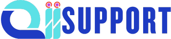 Qii Support Logo Tech support system dark color transparent